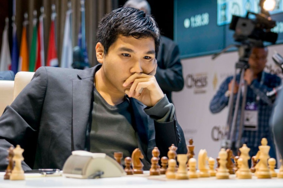 🏆 Congratulations to Ding Liren, the 17th World Chess Champion! ♟  #chesschamp #dingliren #iannepomniatchi #worldchess #FIDE