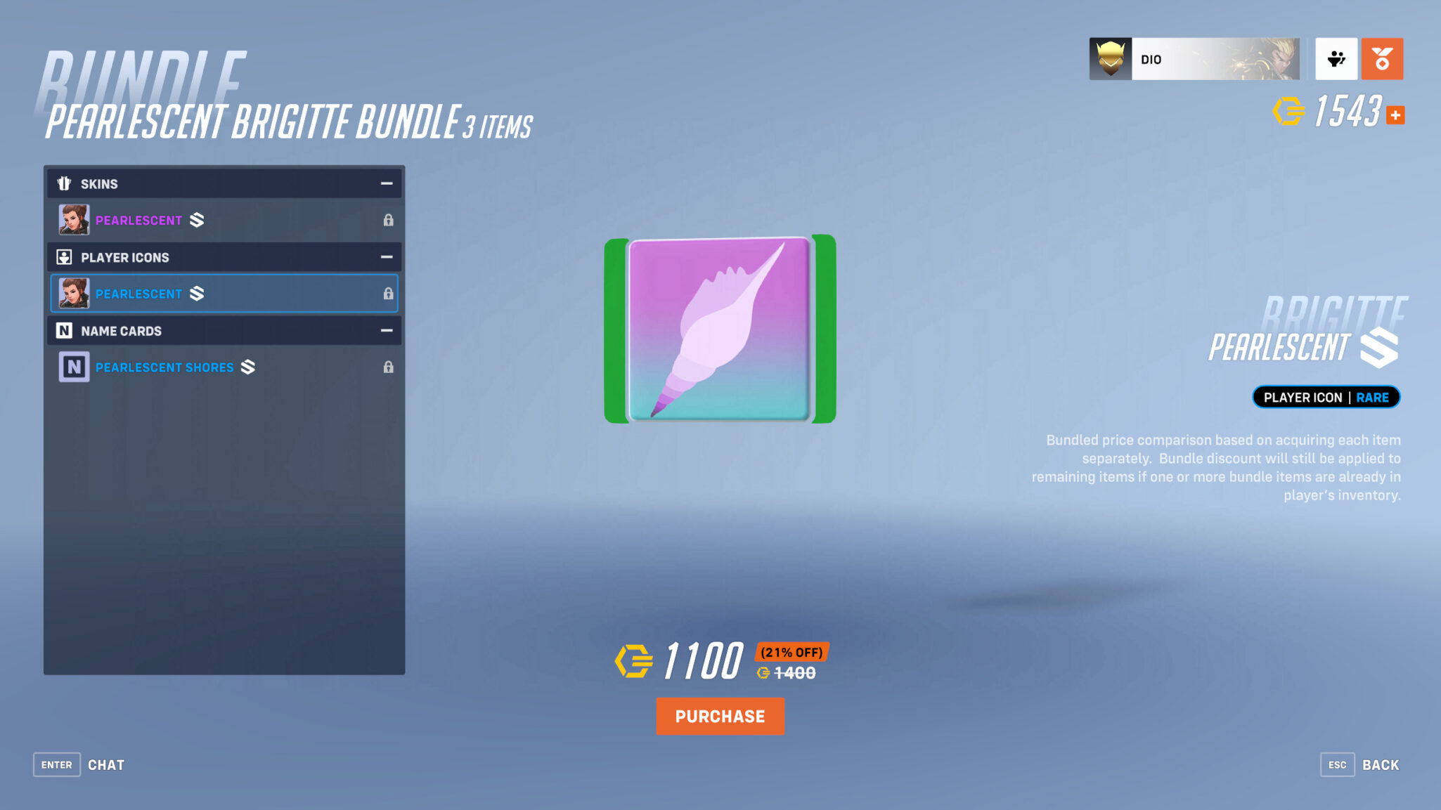 Pearlescent player icon in Overwatch 2 (Image via Blizzard Entertainment)