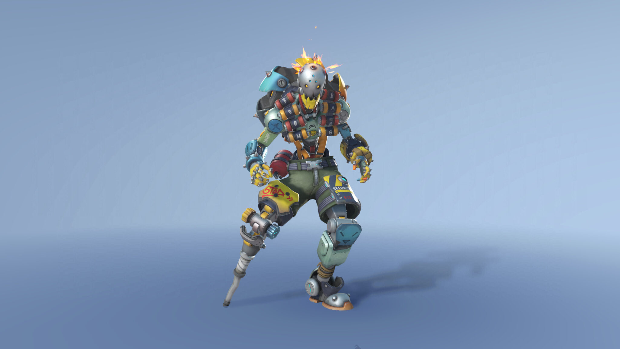 The legendary Robot Junkrat skin or Junkbot skin in Overwatch 2 (Image via Blizzard Entertainment)