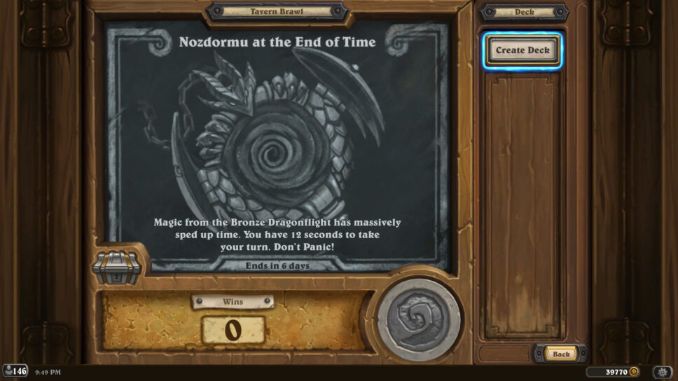 Decks for the new Hearthstone Tavern Brawl Nozdormu at the End of Time cover image