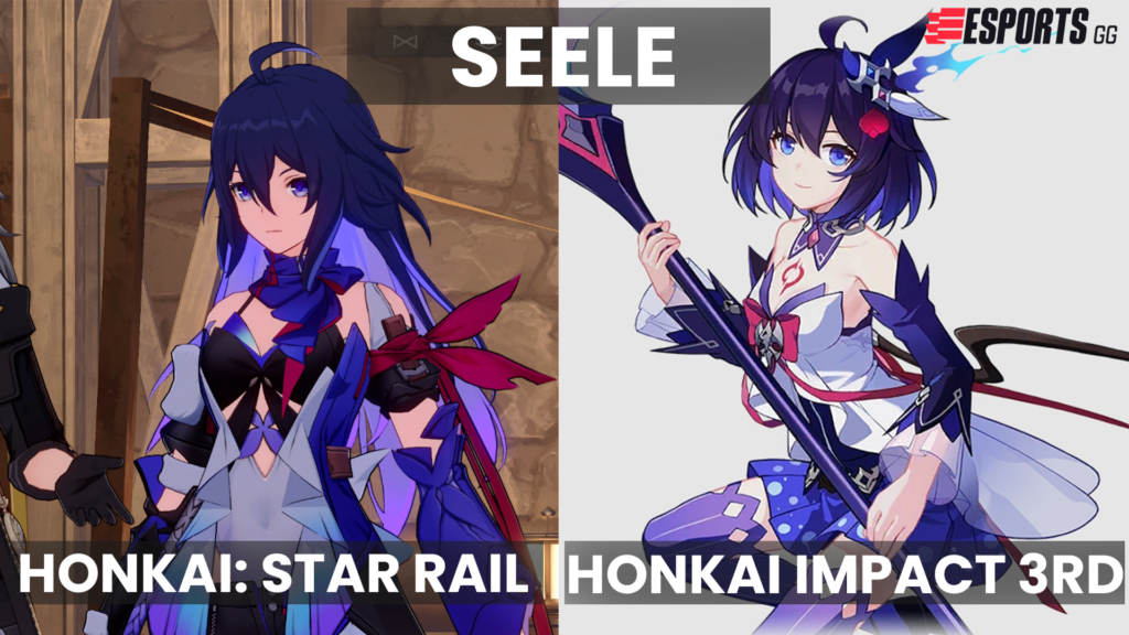 Seele in Honkai Star Rail vs Seele in her Swallowtail Phantasm skin in Honkai Impact 3rd
