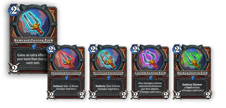 Remixed cards in Hearthstone (Image via Blizzard Entertainment)
