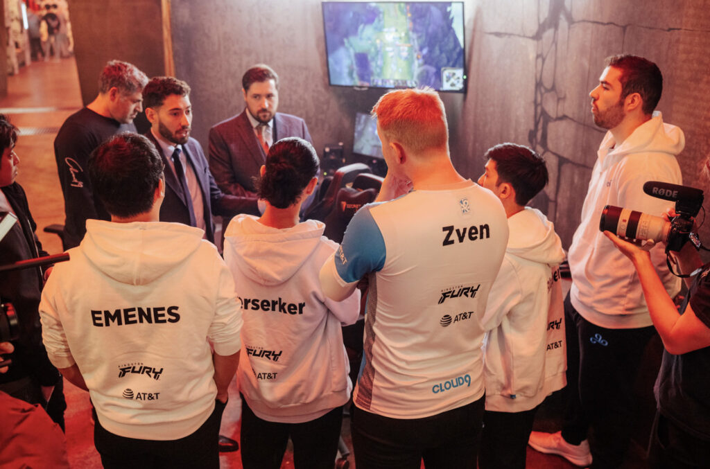 The team between games (Image via Colin Young-Wolff and Riot Games)