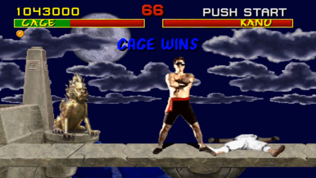 Mortal Kombat 1992 Johnny Cage gameplay screenshot (Image via <a href="https://www.youtube.com/watch?v=qSDt_mYcK-c" target="_blank" rel="noreferrer noopener nofollow">ToniToniTOP on YouTube</a>)