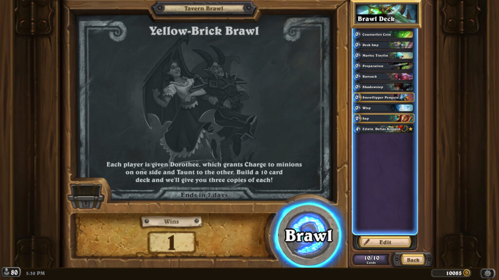 Yellow-Brick Brawl Tavern Brawl information (Image via Blizzard Entertainment)