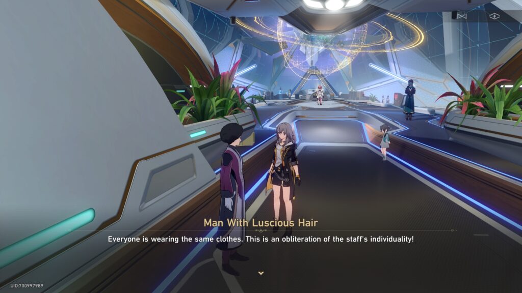 The Man with Luscious Hair is located in the Master Control Zone, he has the Tier 1 Key Card