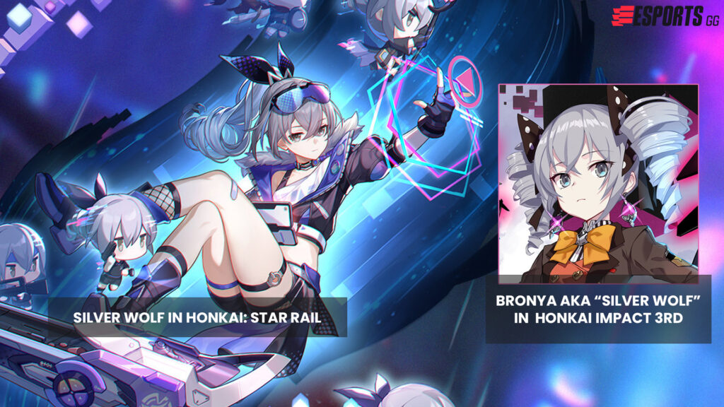 the design for Silver Wolf is clearly inspired by Bronya's appearance in Honkai Impact 3rd