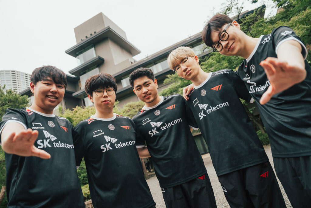 T1 VALORANT roster at Masters Tokyo 2023 (Photo by Lee Aiksoon/Riot Games)