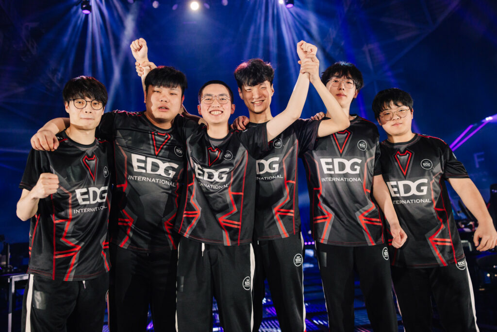 EDward Gaming VALORANT Roster Masters Tokyo (Photo by Colin Young-Wolf/Riot Games)