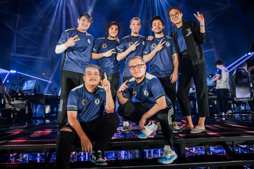 Evil Geniuses VALORANT roster at Masters Tokyo 2023 (Photo via Colin Young-Wolff/Riot Games)