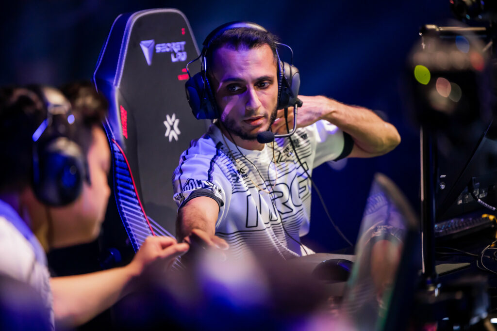 Pujan "FNS" Mehta of NRG competes at VALORANT Masters Tokyo Brackets Stage at Tipstar Dome Chiba on June 17, 2023 in Tokyo, Japan. (Photo by Colin Young-Wolff/Riot Games)