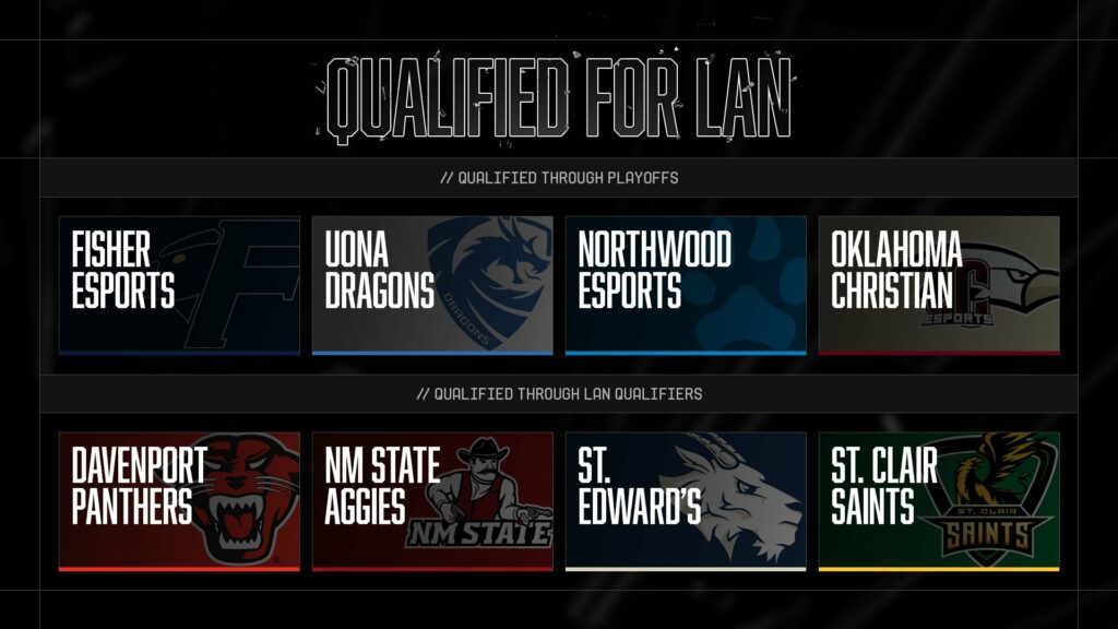 The teams qualified for College CoD LAN 2023.