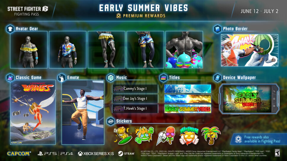Street Fighter 6’s Early Summer Vibes Fighting Pass brings inner tubes and many cosmetics cover image