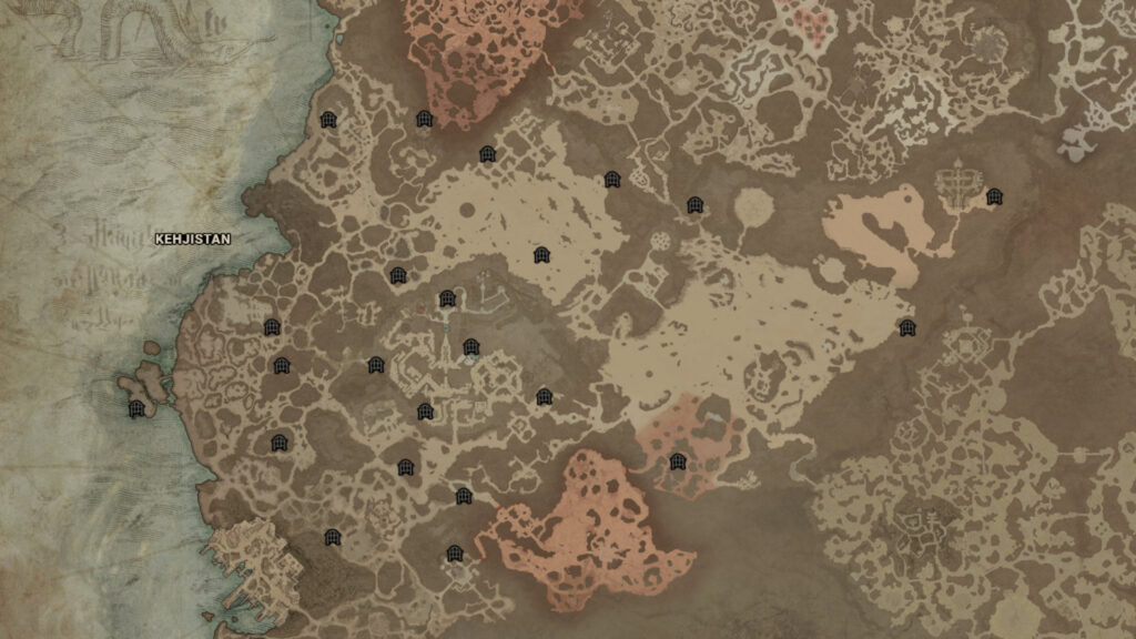 Kehjistan map in Diablo 4 (Image via D4Builds.gg)