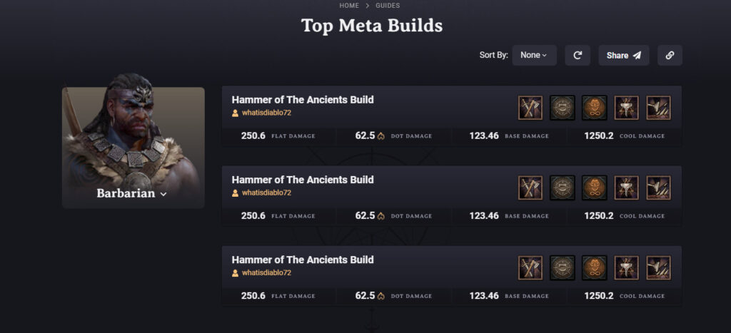 The Diablo Builds website will help players get a better idea of what builds are the best for the game.