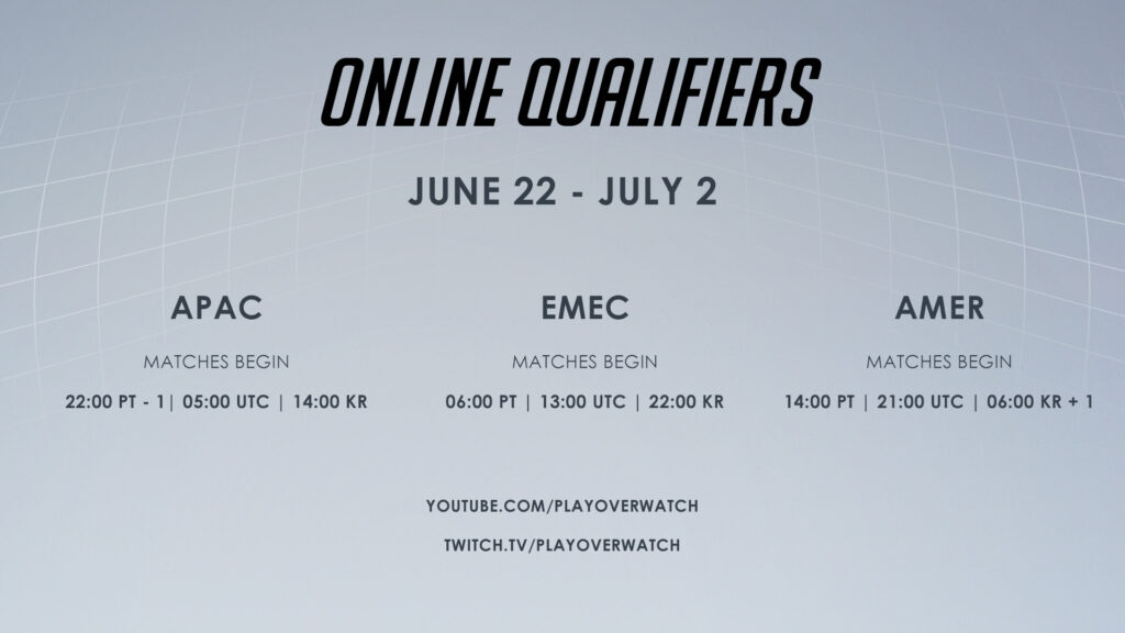 Overwatch World Cup 2023 Online Qualifiers schedule (Image via Blizzard Entertainment)