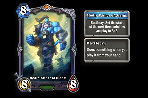 Signature card for Hodir, Father of Giants (Image via Blizzard Entertainment)