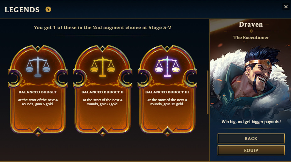 Draven tailored augment at 3-2 (Image via Riot Games)
