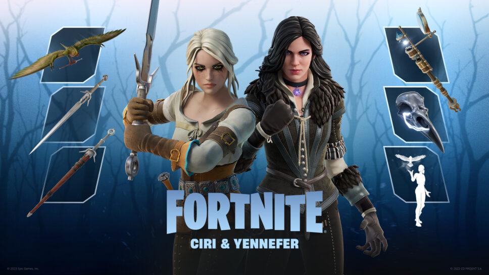 Fortnite collaborates with Witcher 3 once again with new Ciri and Yennefer skins cover image