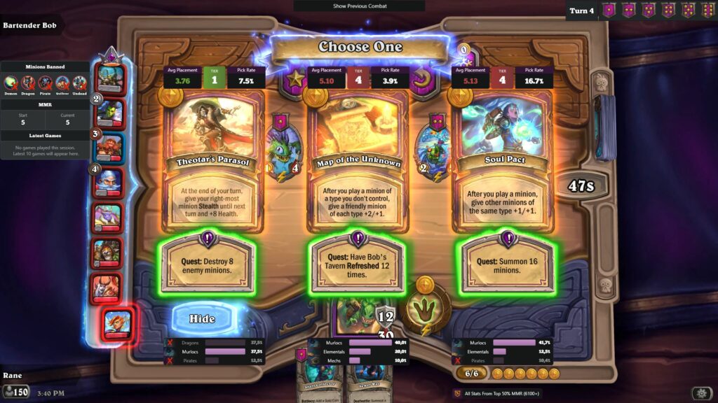 Hearthstone Deck Tracker Battelgrounds Quest Overlay - Only available to <a href="https://hsreplay.net/battlegrounds/tier7/" target="_blank" rel="noreferrer noopener nofollow">Tier7 users</a>