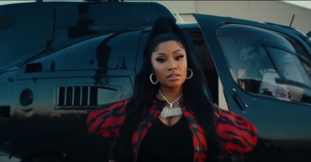 Nicki Minaj in Squad Up promo video for Modern Warfare II