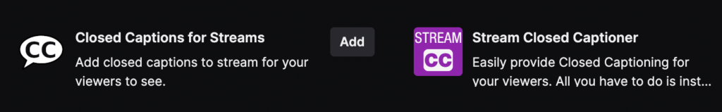 How to add Closed Captions to Twitch