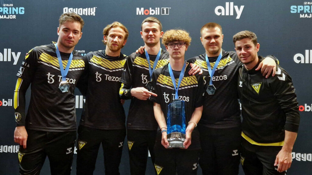 Team Vitality after winning the RLCS Spring Major (Image from Team Vitality)