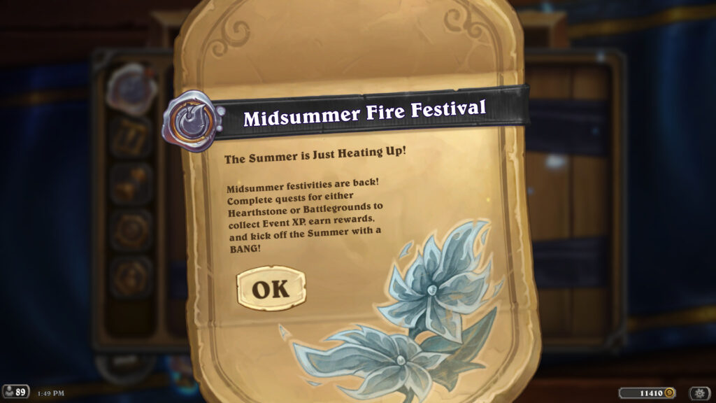 Midsummer Fire Festival invitation (Image via Blizzard Entertainment)