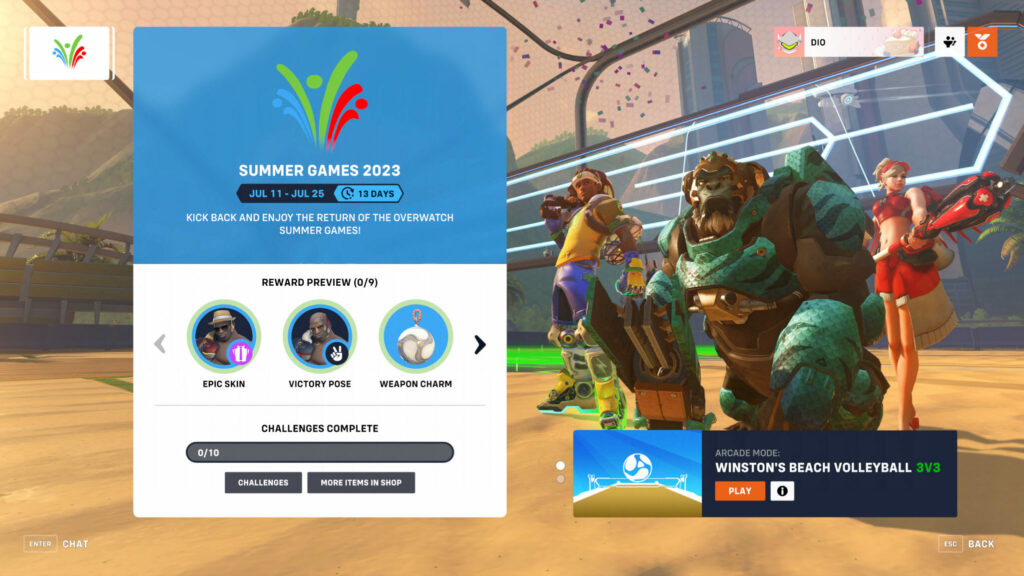 Summer Games screenshot (Image via Blizzard Entertainment)