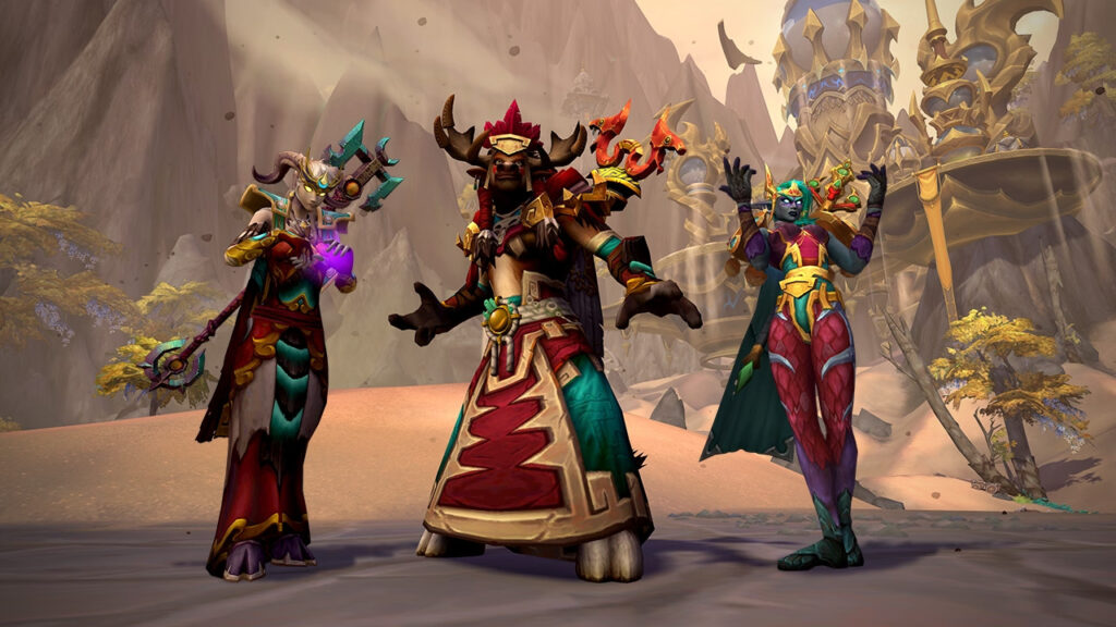 Warlocks in World of Warcraft Dragonflight Fractures in Time  (Image via Blizzard Entertainment)