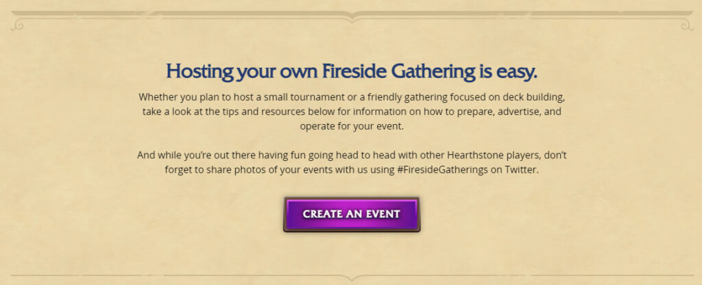 How to create a Fireside Gathering event
