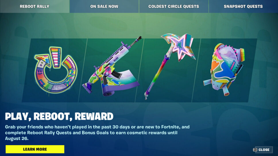 Fortnite Reboot Rally is back: How to unlock free rewards cover image