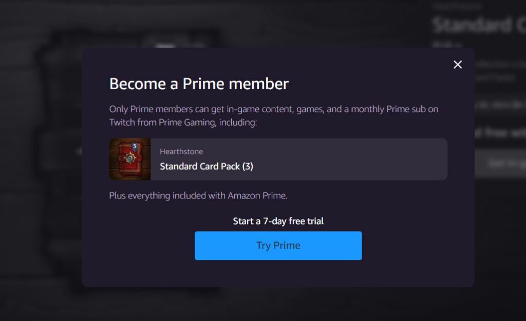 Get 3 Free packs without being a Prime Member