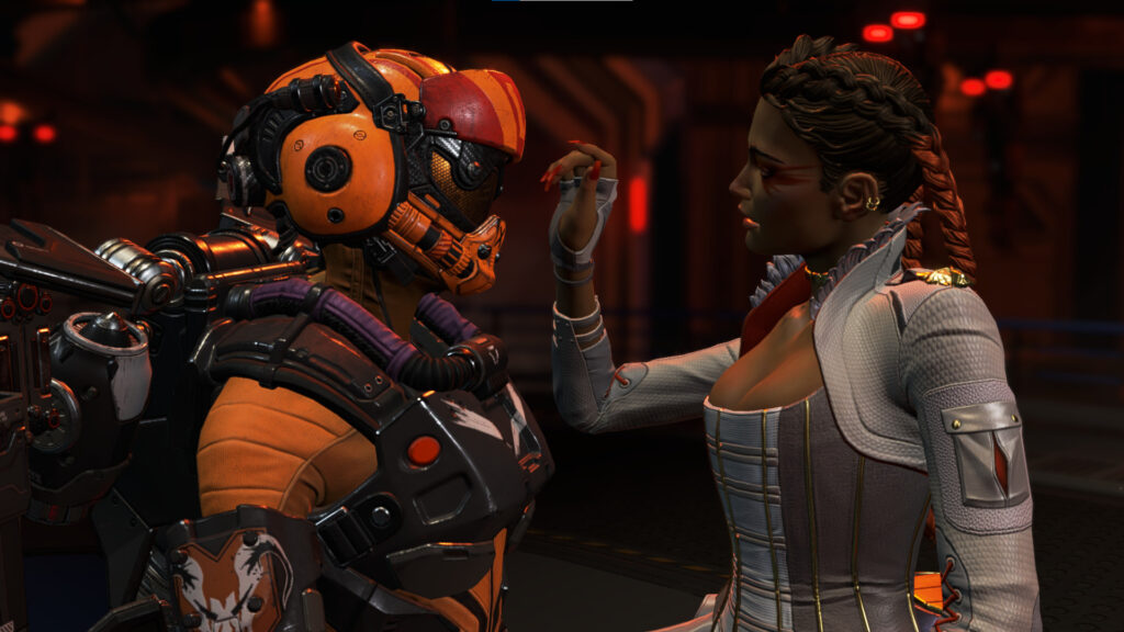 Loba and Valkyrie speaking during A Thief's Bane (Screenshot via esports.gg)