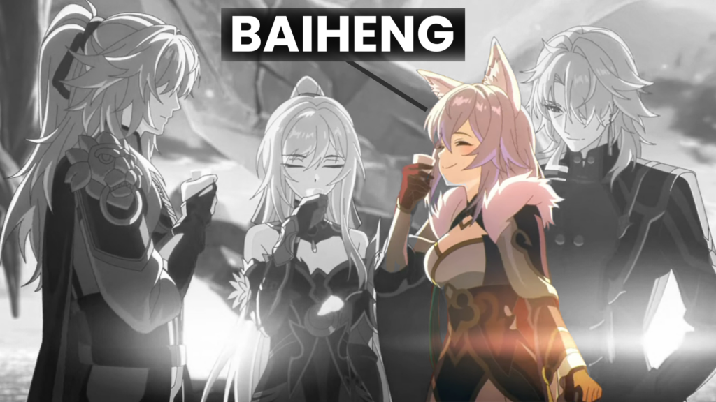 Baiheng is seen briefly in the animated short <a href="https://www.youtube.com/watch?v=M6jvUuarJbg&amp;ab_channel=Honkai%3AStarRail" target="_blank" rel="noreferrer noopener">Ichor of Two Dragons</a>