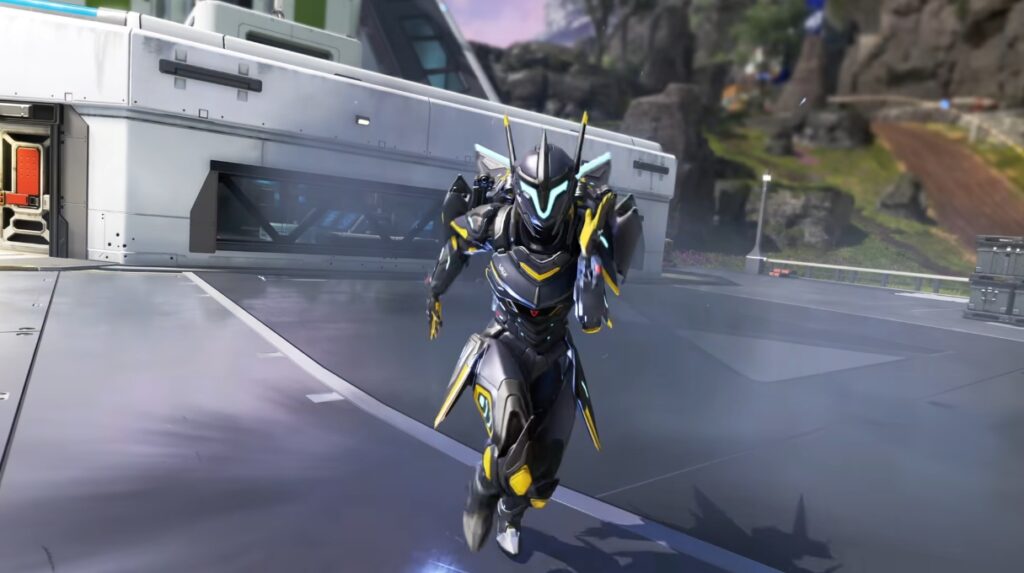 Valkyrie's Prestige Skin from the Neon Network Event in Season 17 (Image: Respawn Entertainment)