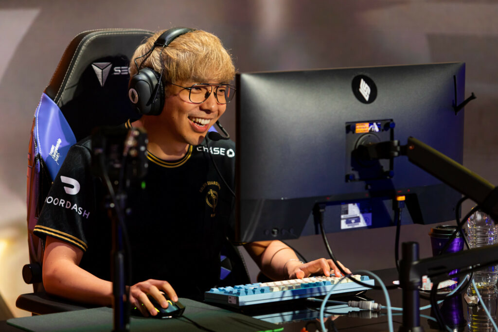 Choi "huhi" Jae-hyun of Golden Guardians competes during LCS Summer 2023 Playoffs Week 3 the Riot Games Arena on August 13, 2023. (Photo by Marv Watson/Riot Games)