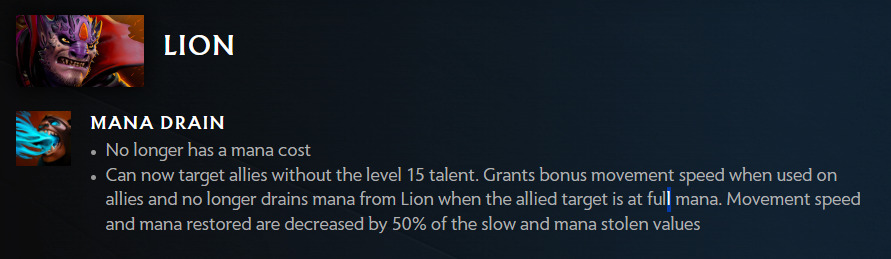 Lion's updated Mana Drain in 7.34 (Image via Valve Corporation)