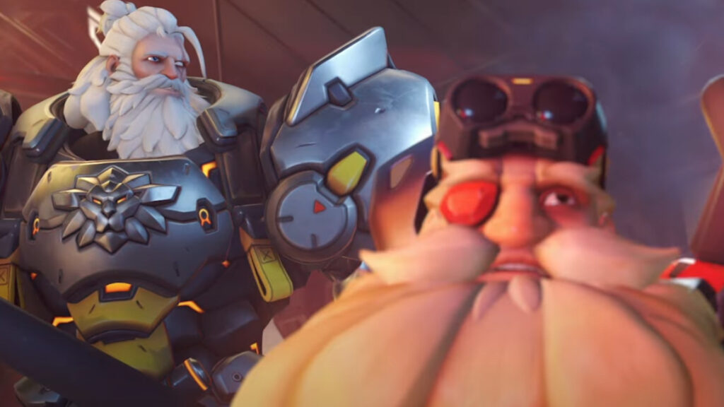 Reinhardt and Torbjorn from the Overwatch 2 Fight the Invasion trailer (Image via Blizzard Entertainment)