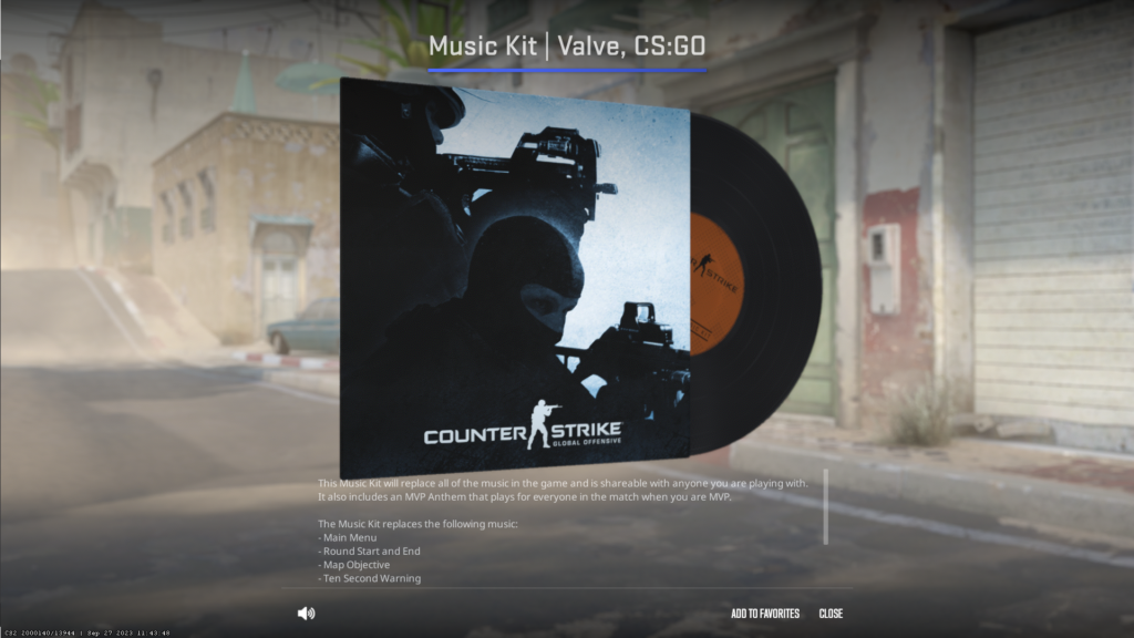 The CS:GO music kit issued to players in CS2 after the servers shut down.