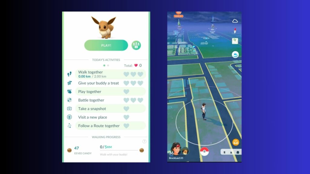Make Eevee your buddy and walk with it (Images via Niantic, Inc.)