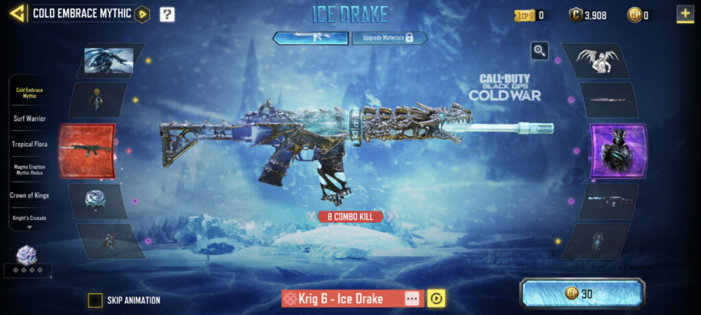 CoD Mobile Mythic Krig 6 Ice Drake