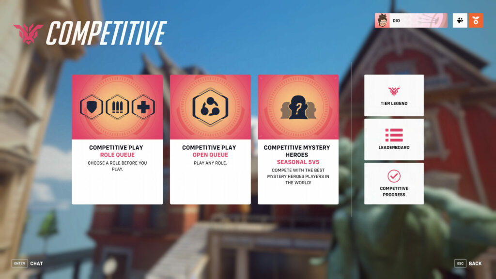 Competitive modes screenshot (Image via Blizzard Entertainment)