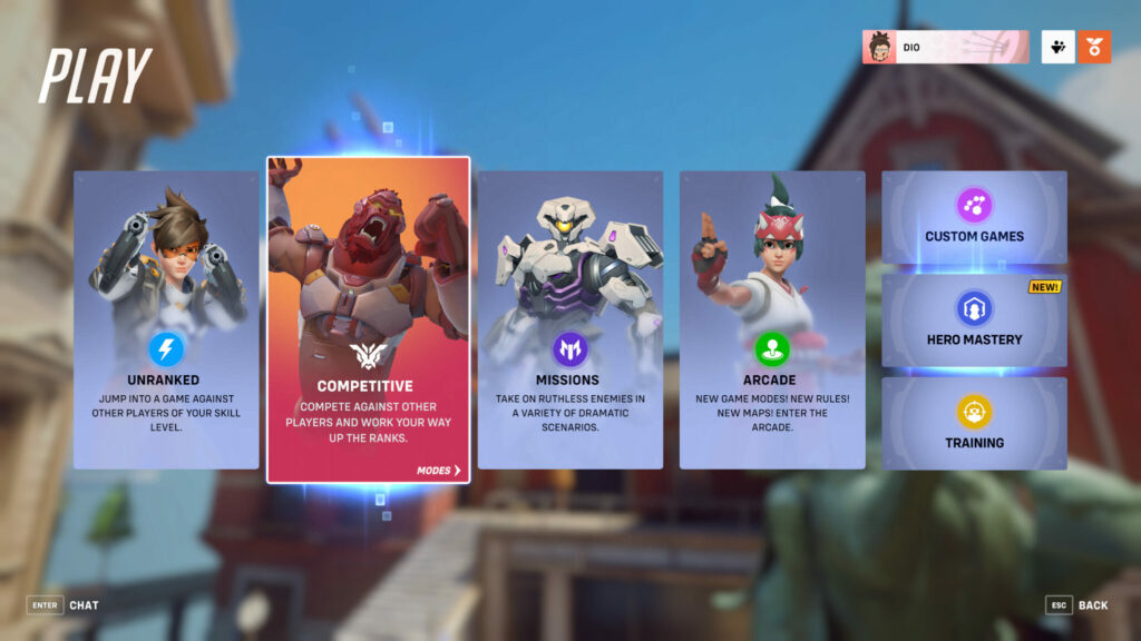 How to access ranked gameplay (Image via Blizzard Entertainment)