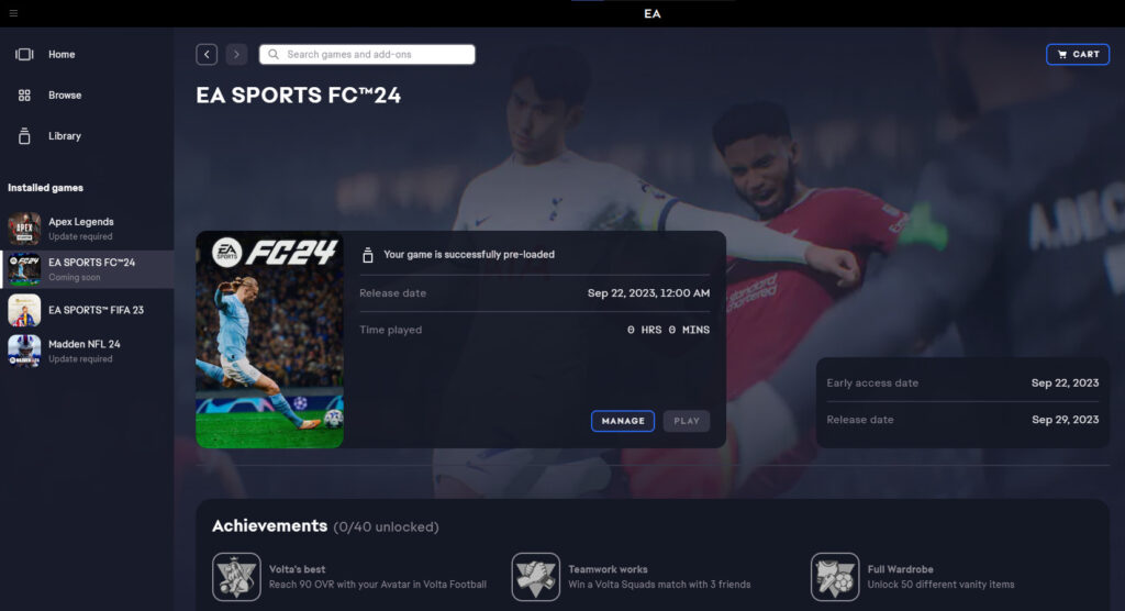 EA Sports FC 24 Web App release date - Video Games on Sports