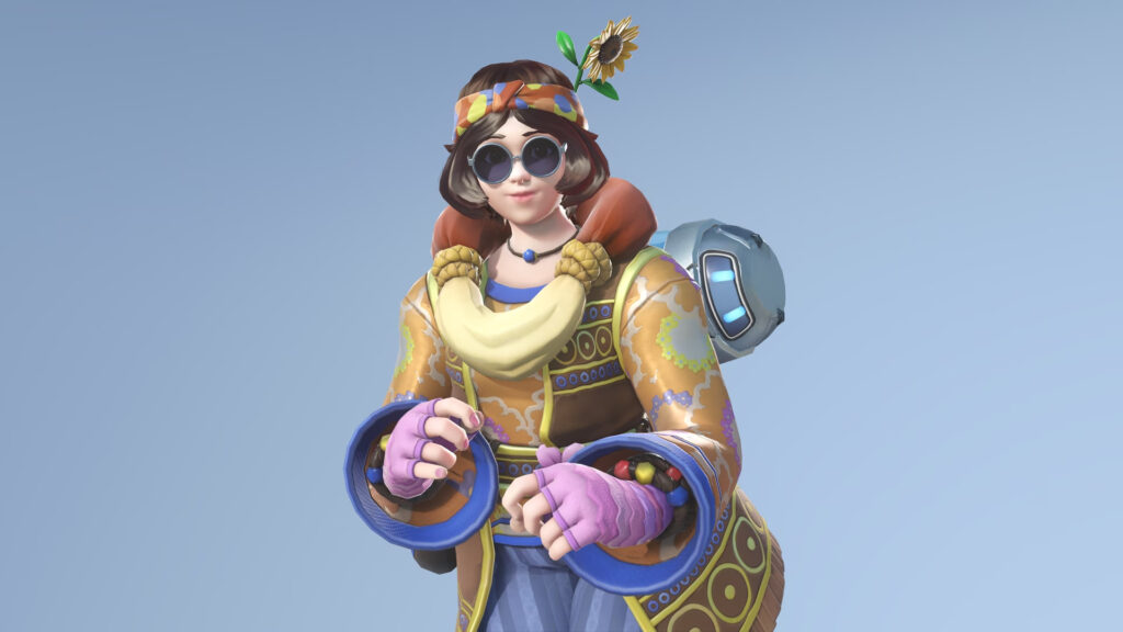 Flower Child Mei skin (Image via Blizzard Entertainment)