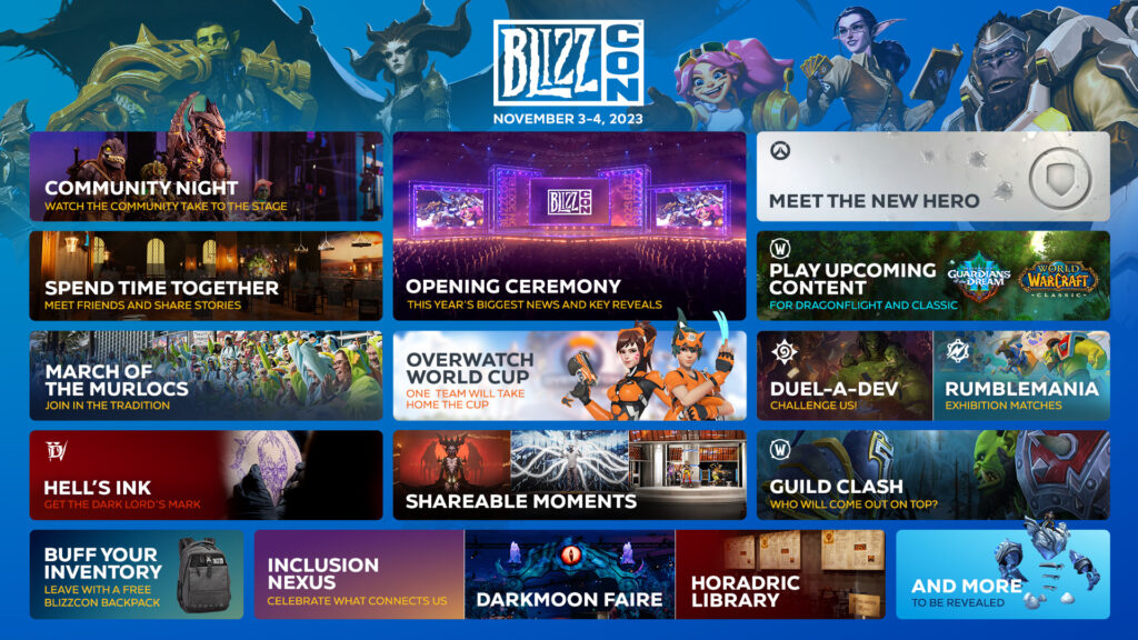 BlizzCon 2023 schedule, events, and details (Image via Blizzard Entertainment)