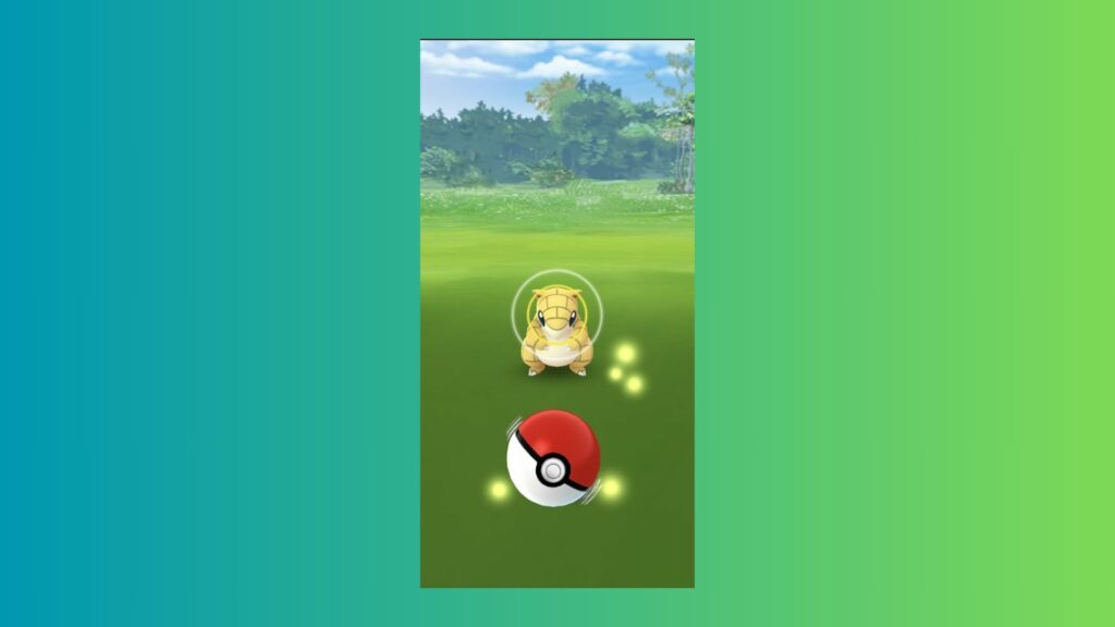 Spinning the Poké ball around before throwing it results in a curveball throw