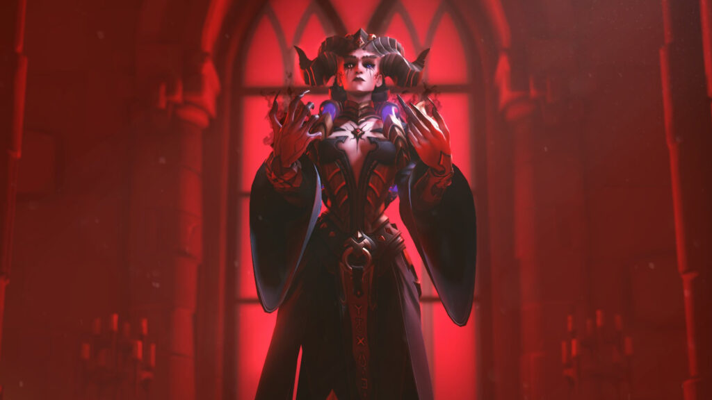 Overwatch 2 Diablo 4 skin for Moira (Image via Blizzard Entertainment)
