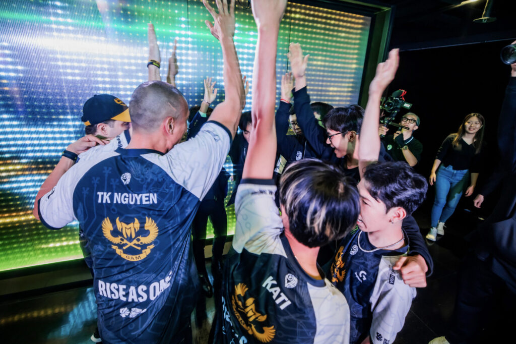 GAM Esports backstage at Worlds 2023 ahead of their day 1 match - image via Colin Young-Wolff/Riot Games